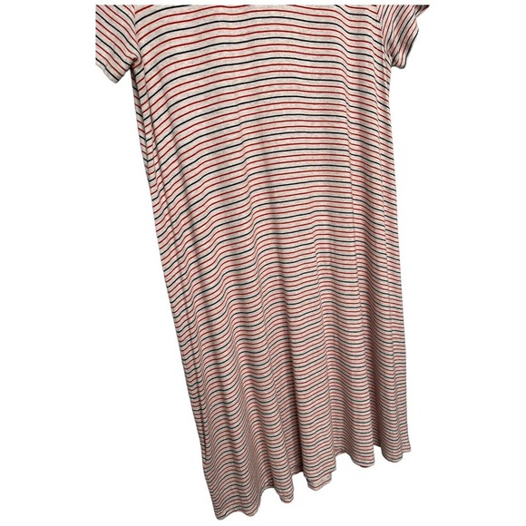 Madewell Swingy Tee Sacramento Striped Scoop Neck Short Sleeve Red Blue Dress M - Picture 12 of 16